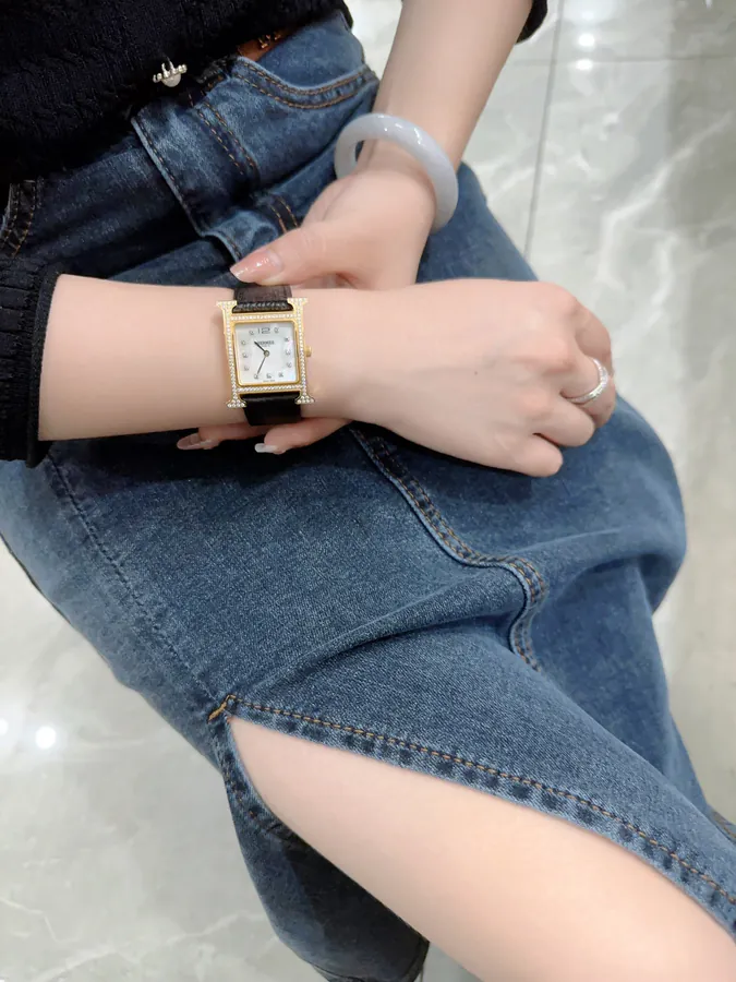Hermes Heure H Classic Steel Band Watch