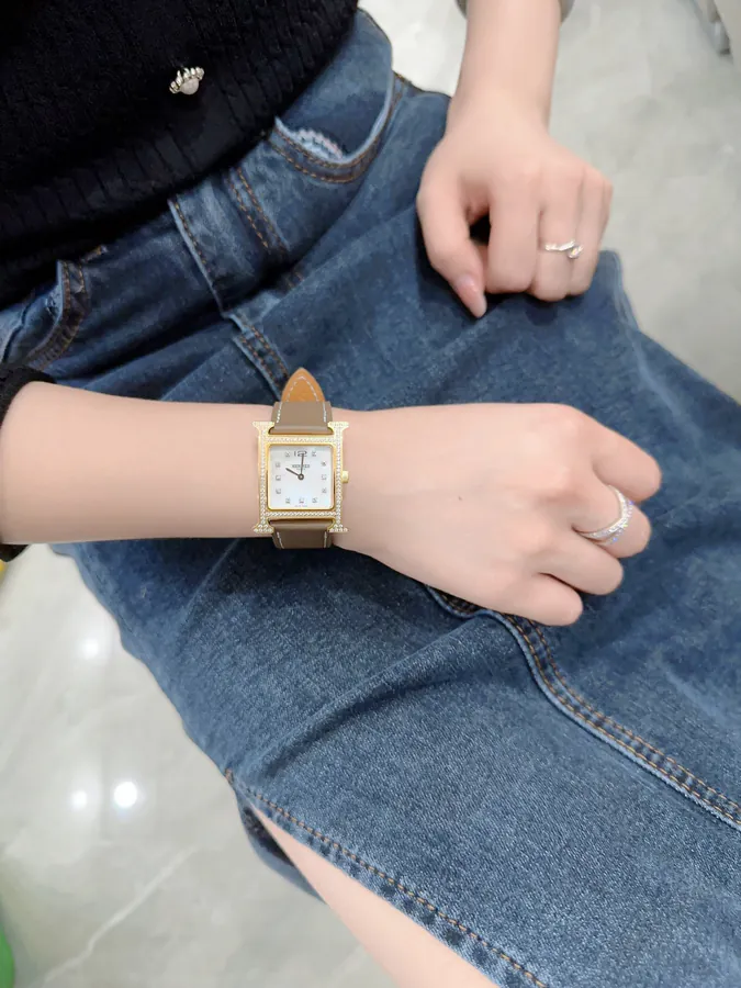 Hermes Heure H Classic Steel Band Watch