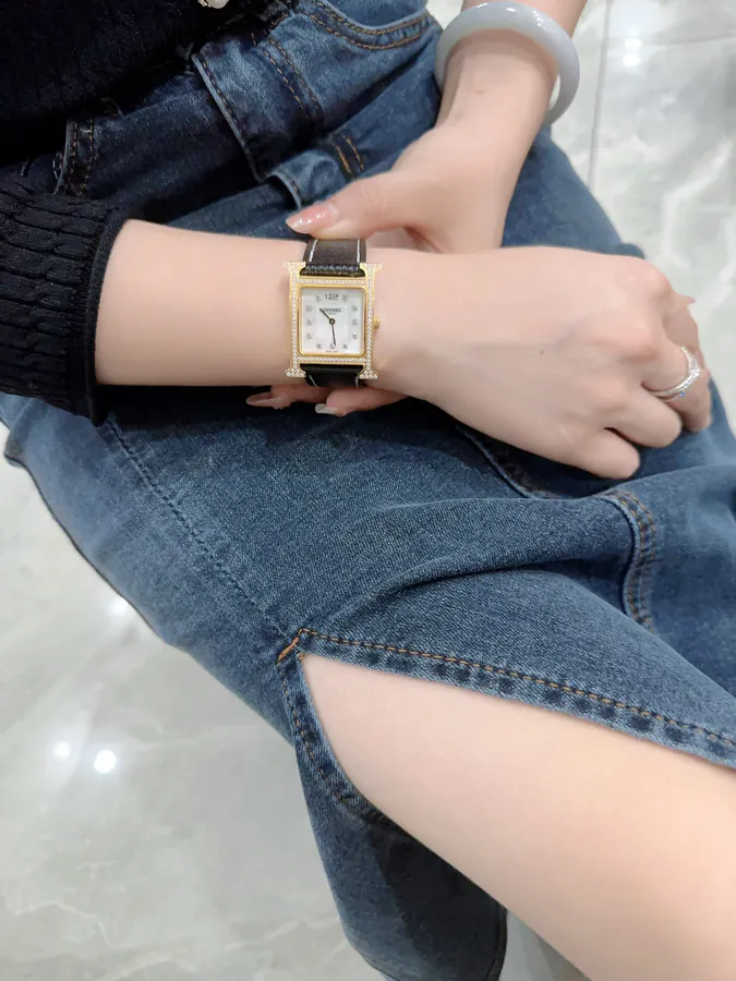 Hermes Heure H Classic Steel Band Watch
