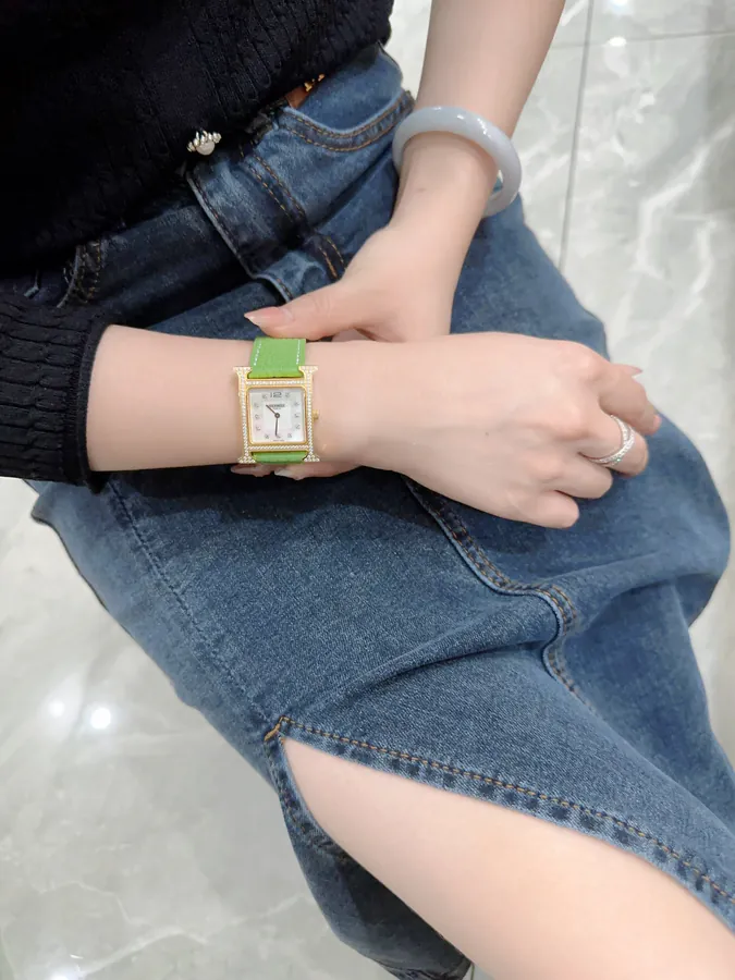 Hermes Heure H Classic Steel Band Watch