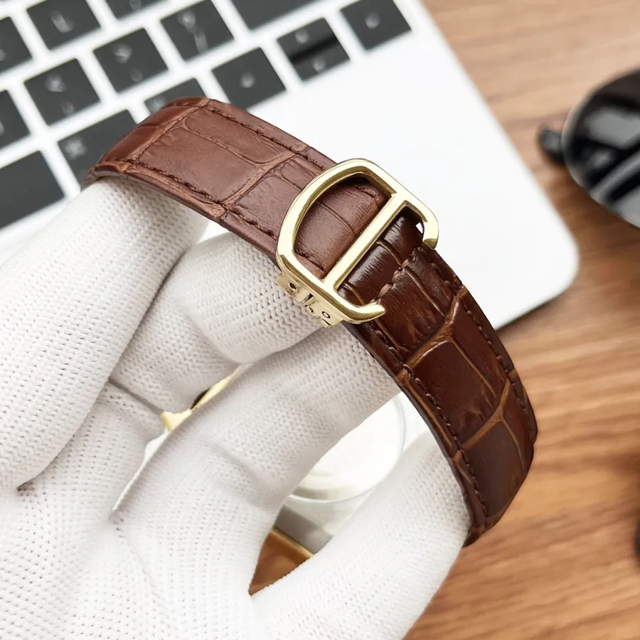 CARTIER Men's Watch in Grained Calfskin