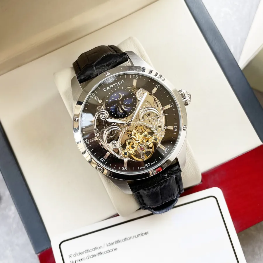 Cartier Men's Luxury Watch with Bold Skeleton Design
