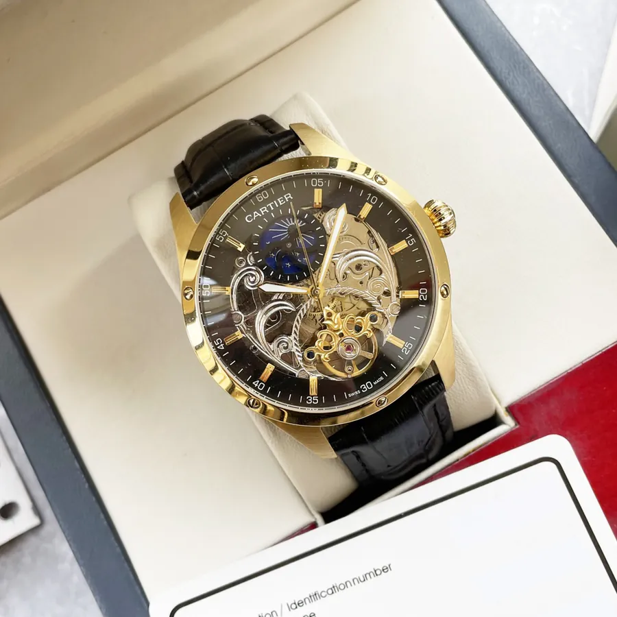 Cartier Men's Luxury Watch with Bold Skeleton Design