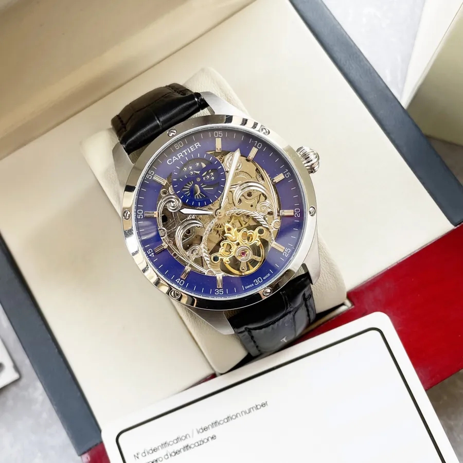 Cartier Men's Luxury Watch with Bold Skeleton Design