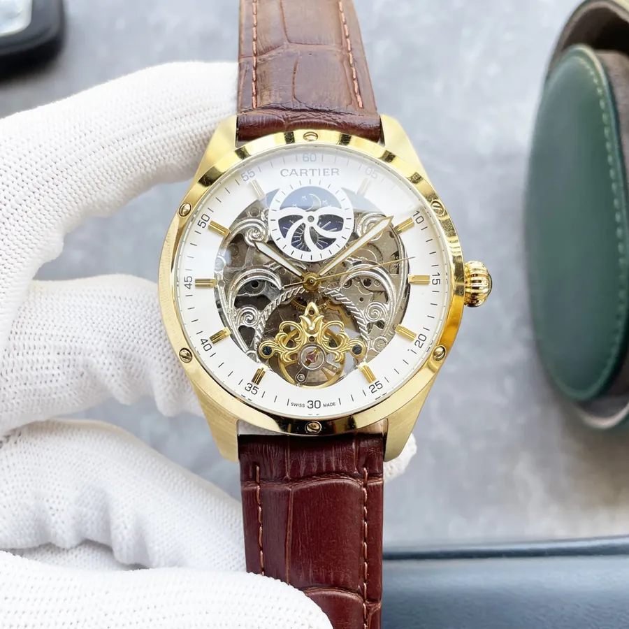Cartier Men's Luxury Watch with Bold Skeleton Design