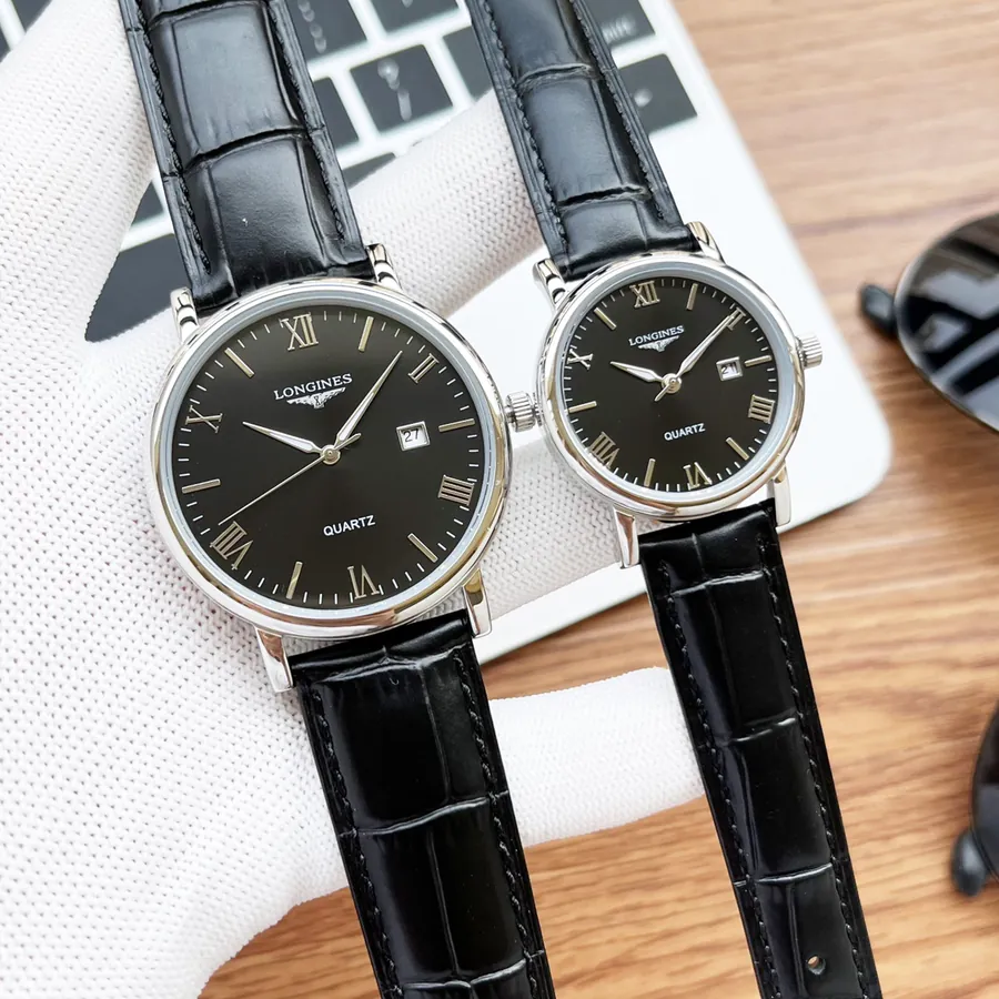 LONGINES情侣对表 316精钢表壳与小牛皮表带