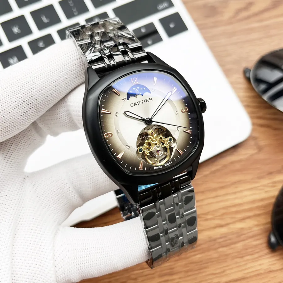 Cartier Men's Watch with Gold and Silver Finish
