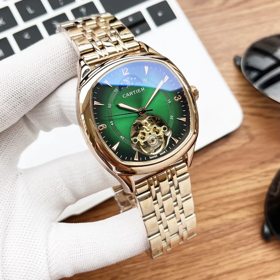 Cartier Men's Watch with Gold and Silver Finish