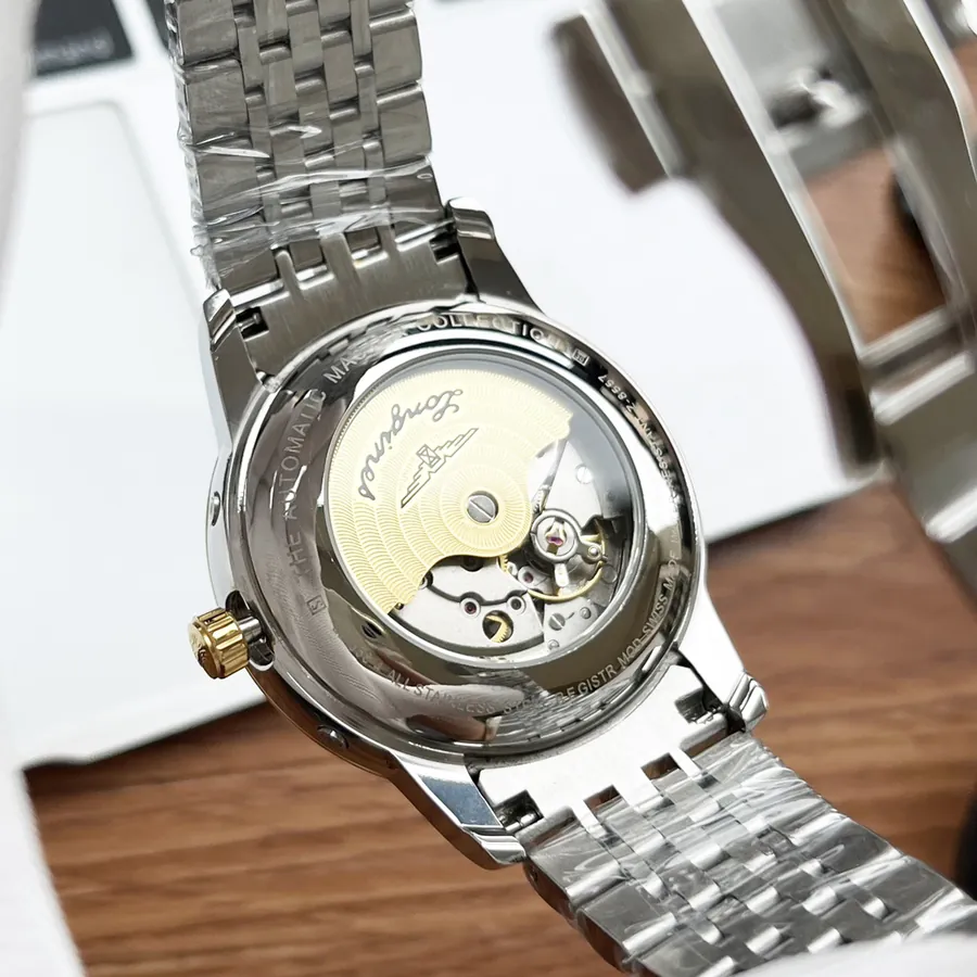 LONGINES Men's Watch with 316 Stainless Steel and Leather Strap