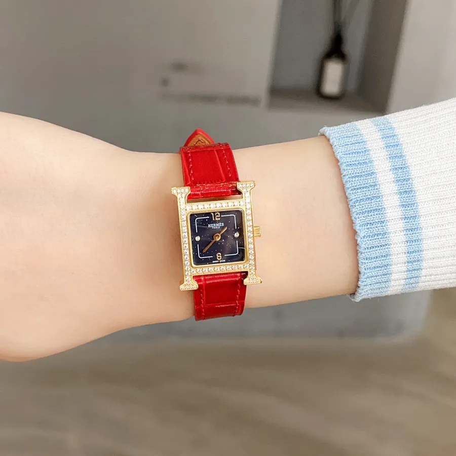 Heure H Watch with Feather Embellishment, Starry Dial