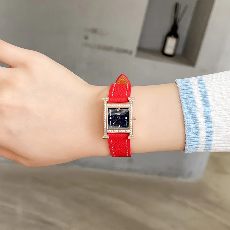 Heure H Watch with Feather Embellishment, Starry Dial