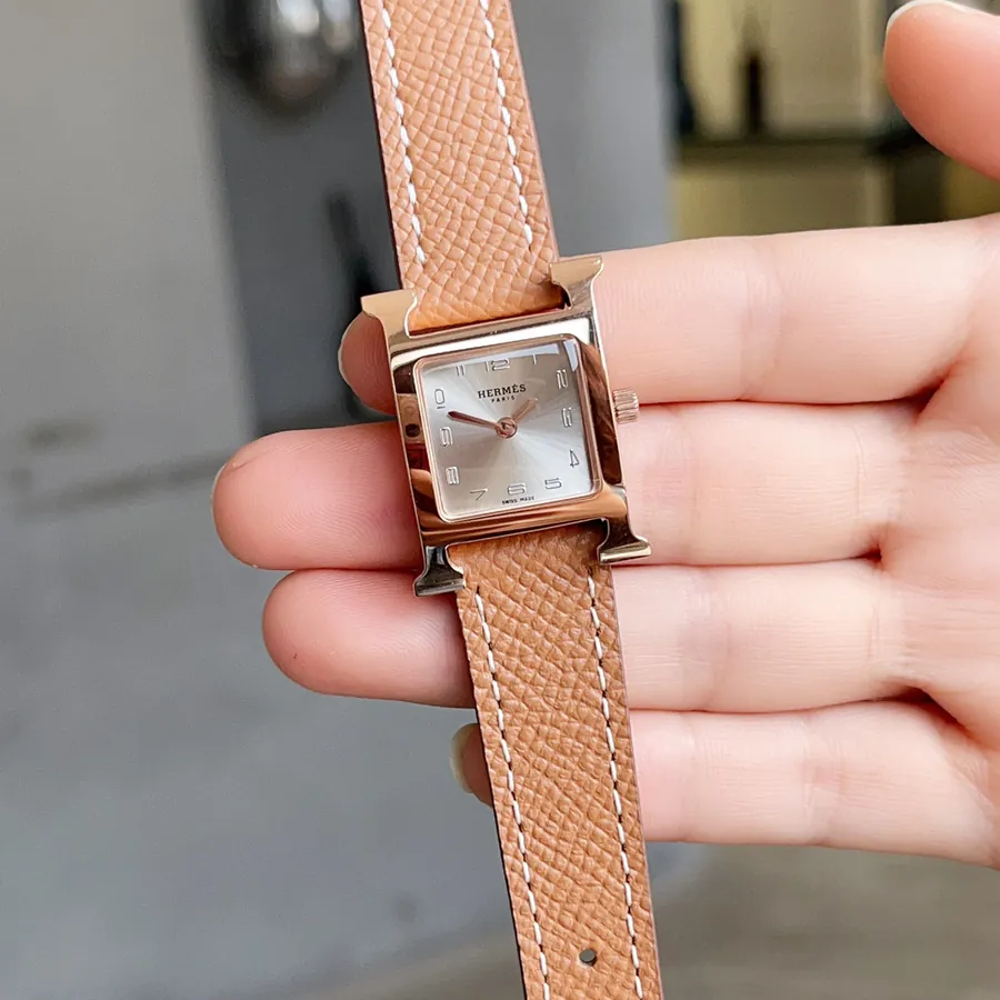 Heure H Watch with Feather Embellishment, Small Size