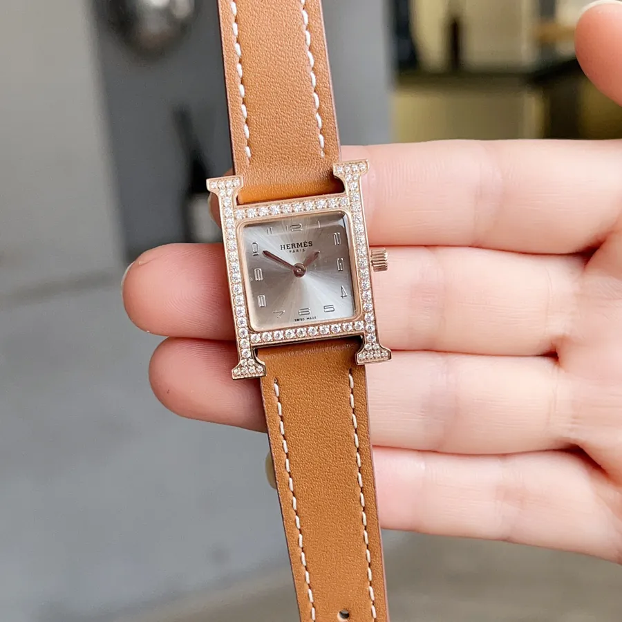 Heure H Watch with Feather Embellishment, Small Size