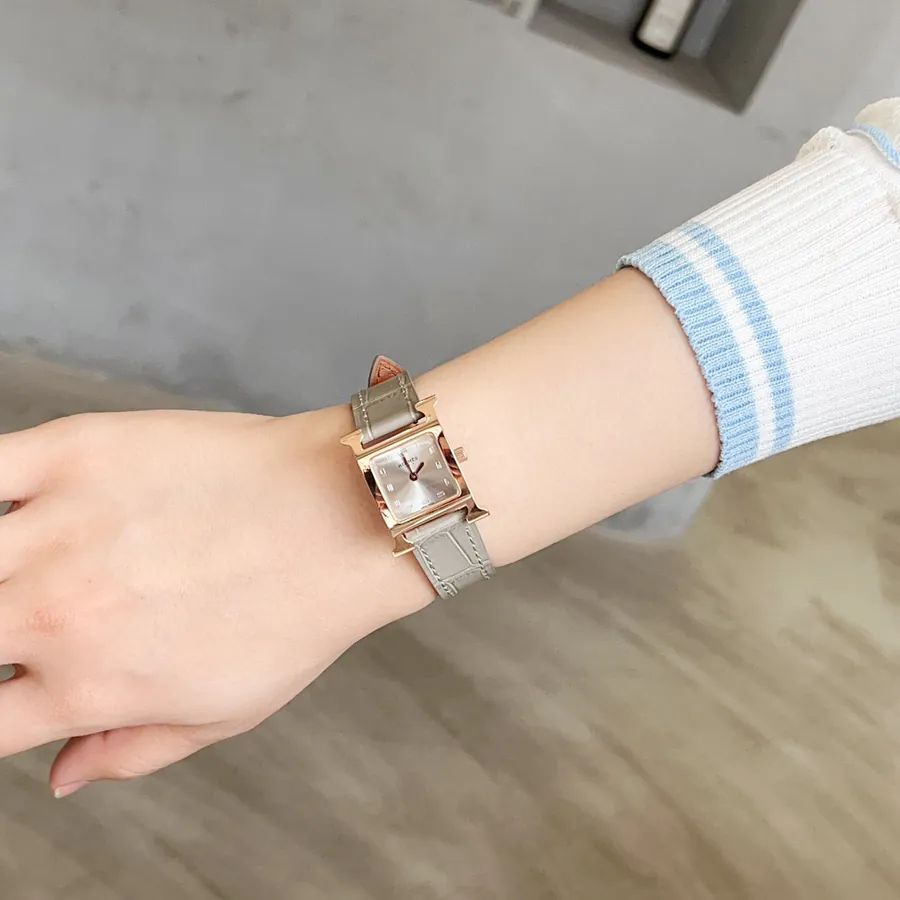 Heure H Watch with Feather Embellishment, Small Size