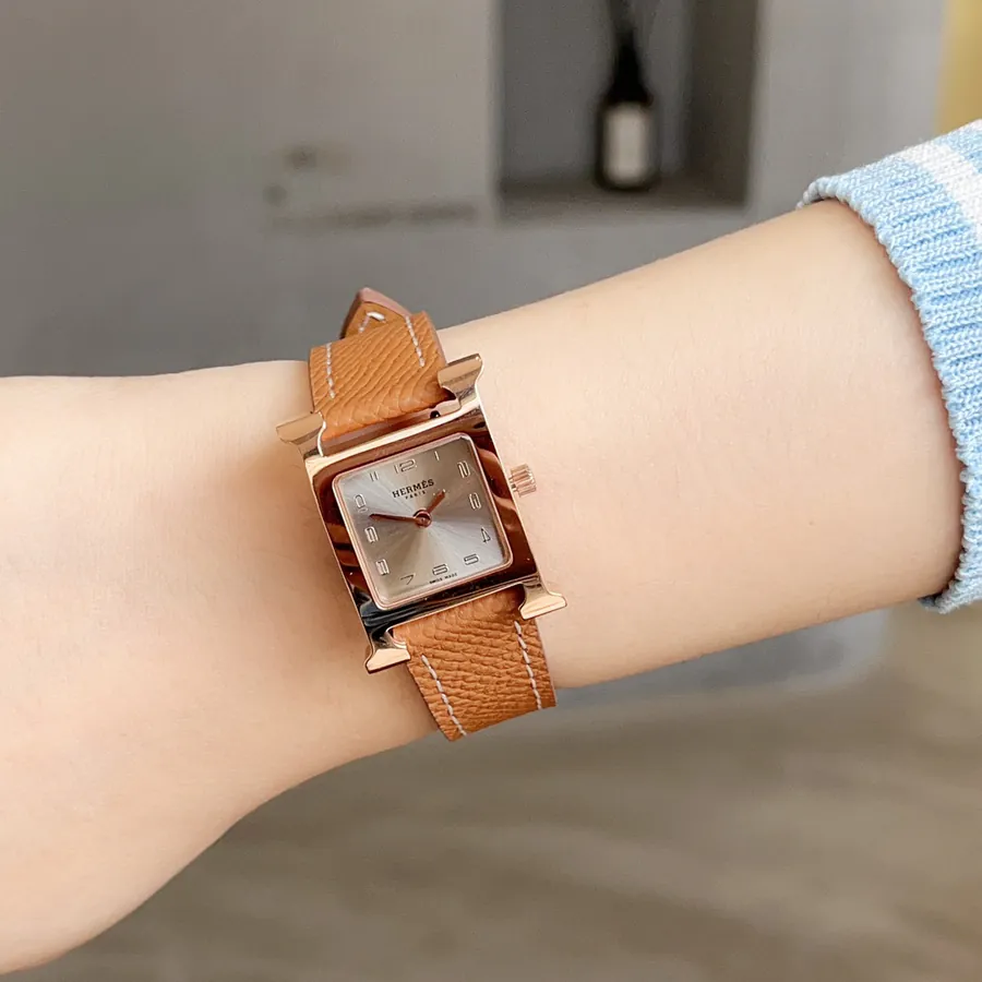 Heure H Watch with Feather Embellishment, Small Size