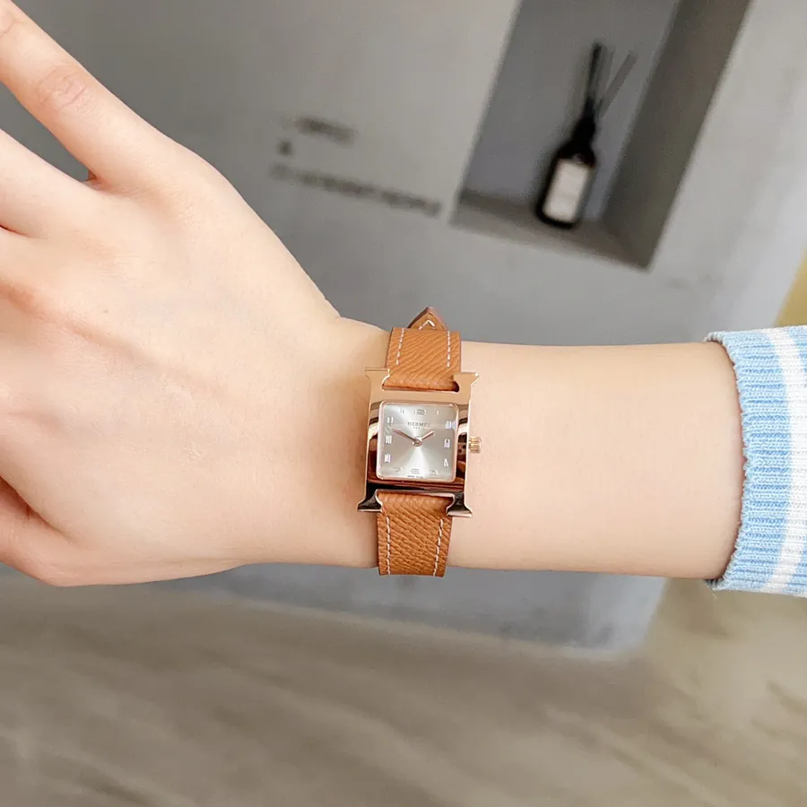 Heure H Watch with Feather Embellishment, Small Size