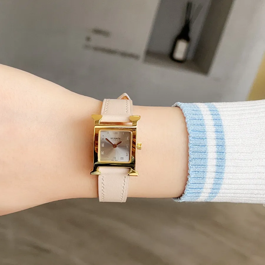 Heure H Watch with Feather Embellishment, Small Size