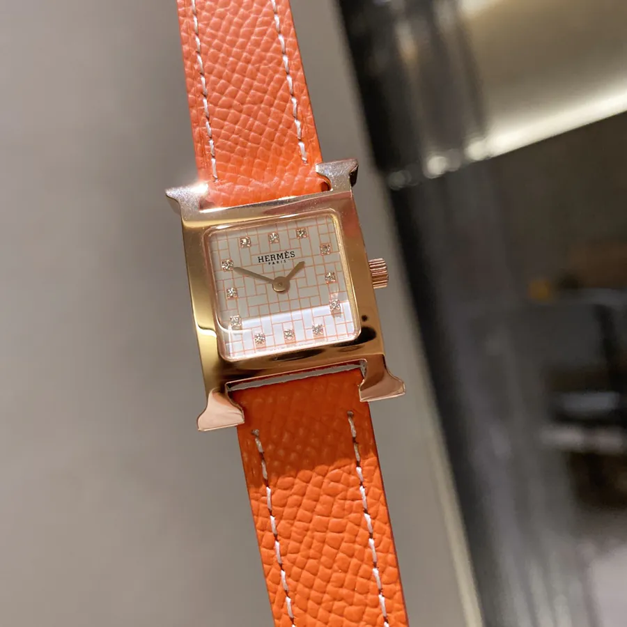 Heure H Watch with Leather Strap