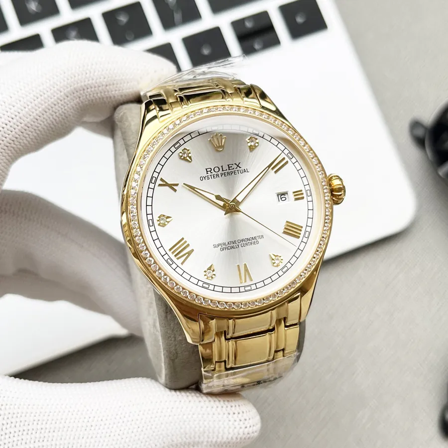 Rolex New 2023 Model White Dial with Gold Bezel