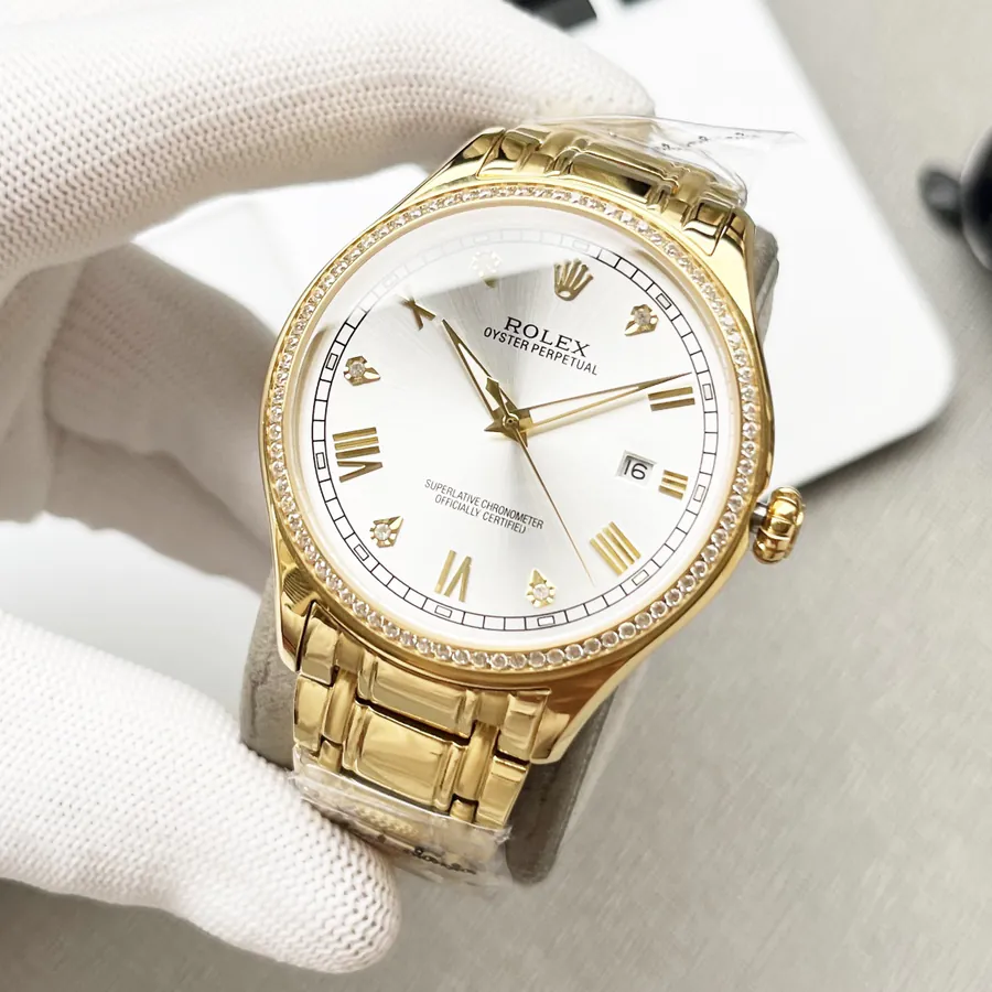 Rolex New 2023 Model White Dial with Gold Bezel