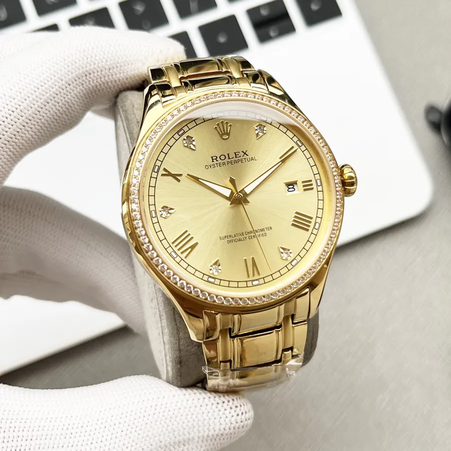 Rolex New 2023 Model White Dial with Gold Bezel