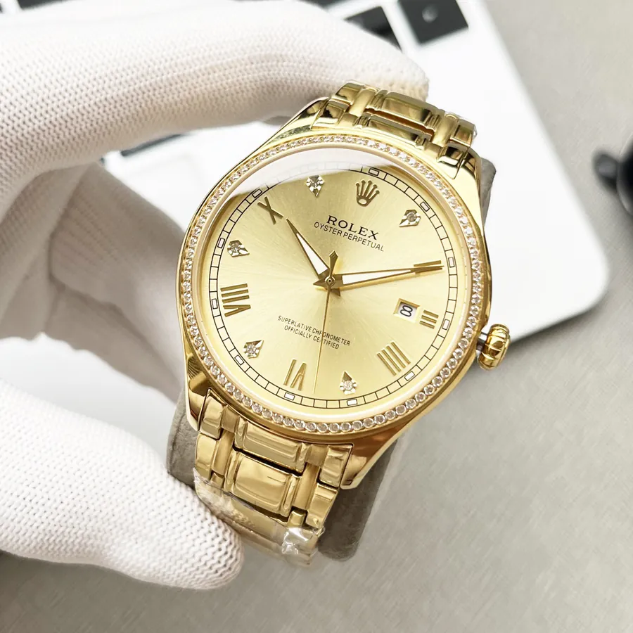 Rolex New 2023 Model White Dial with Gold Bezel