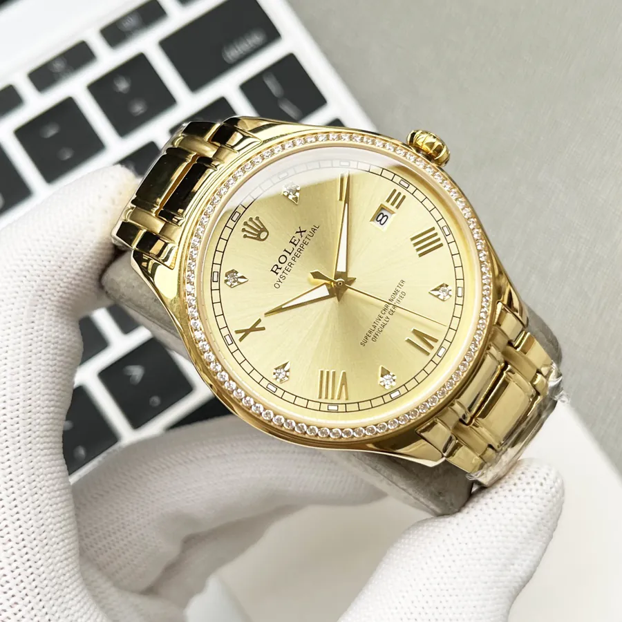Rolex New 2023 Model White Dial with Gold Bezel