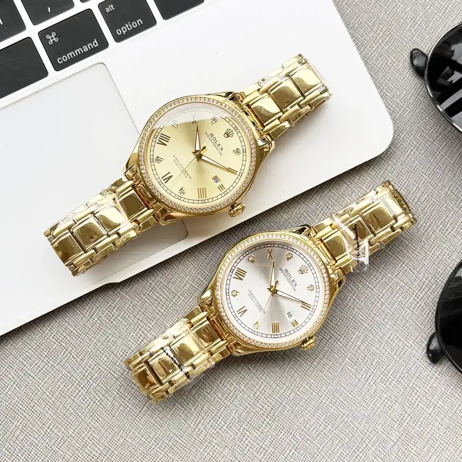 Rolex New 2023 Model White Dial with Gold Bezel