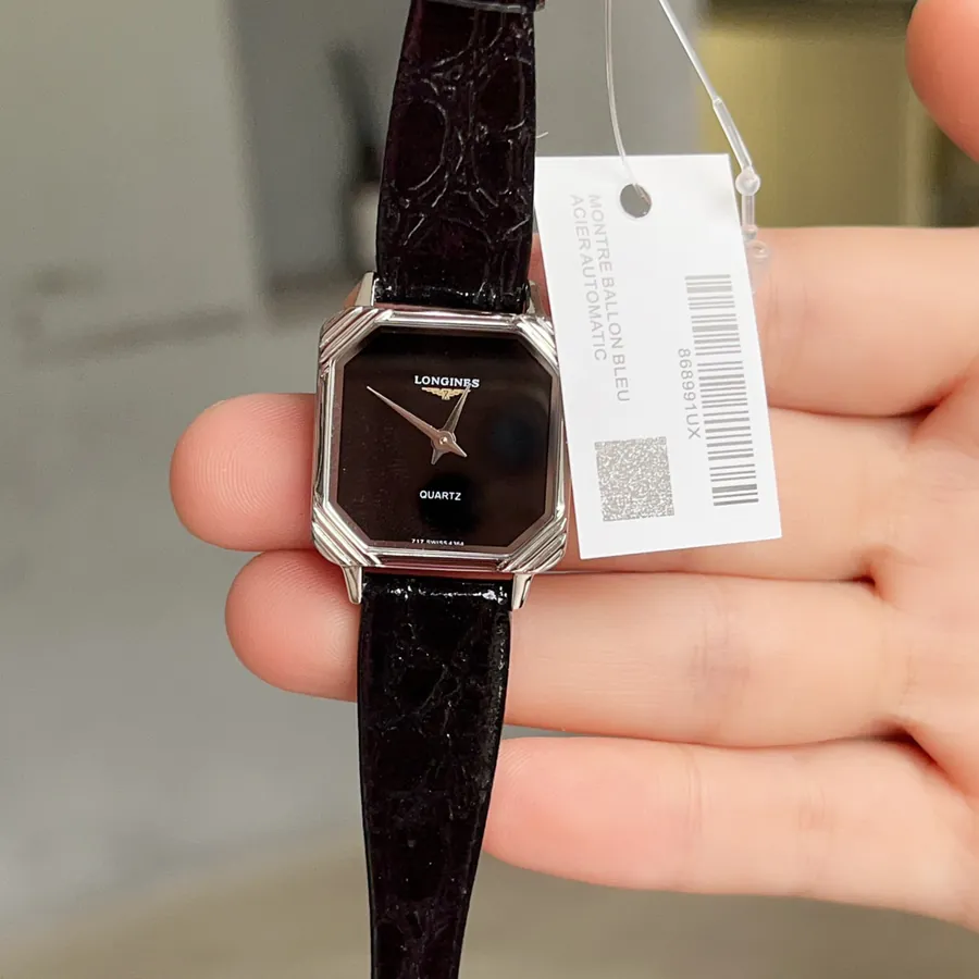 Vintage Longines Black Gold Watch Timeless Elegance