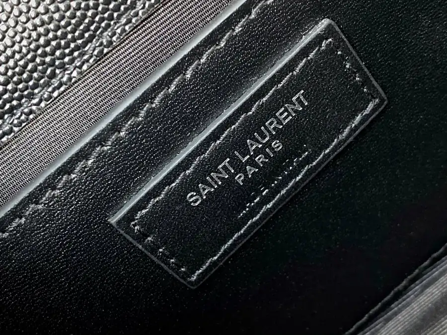 YSL Envelope Mini Satchel with Grained Calfskin and Gold Hardware