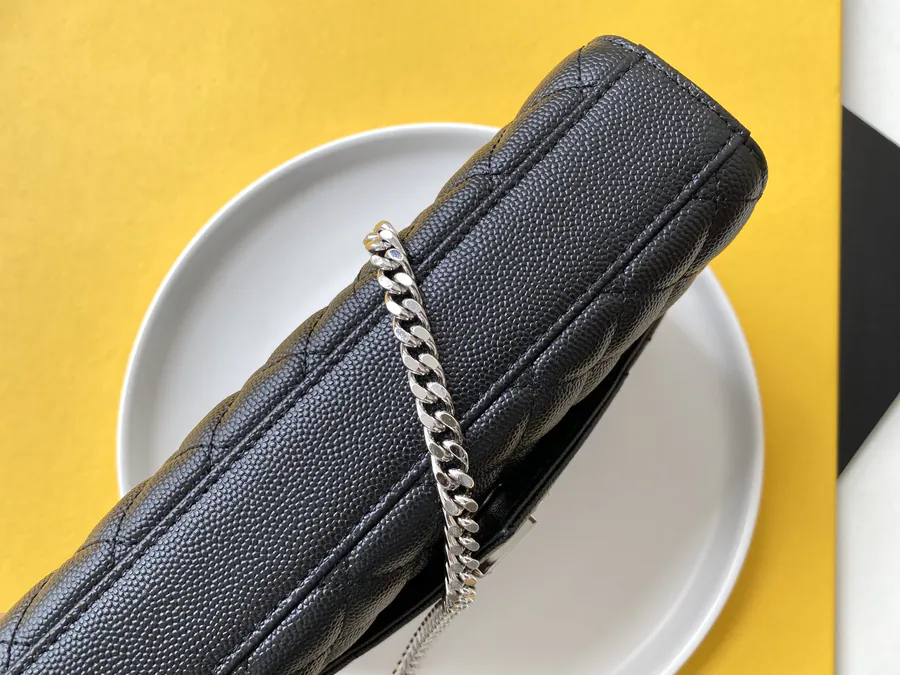 YSL Envelope Mini Suede Bag with Gold Hardware