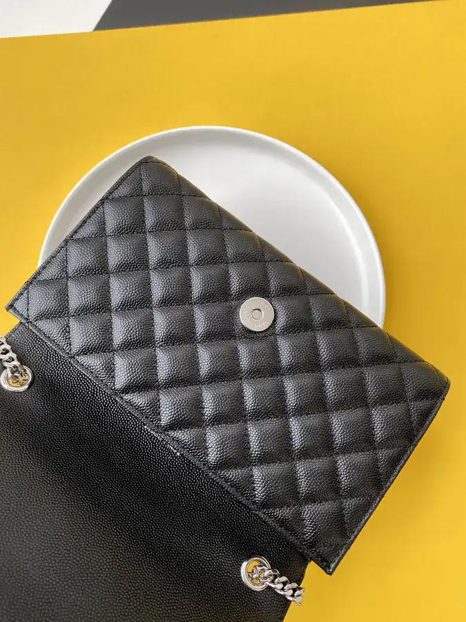 YSL Envelope Mini Suede Bag with Gold Hardware