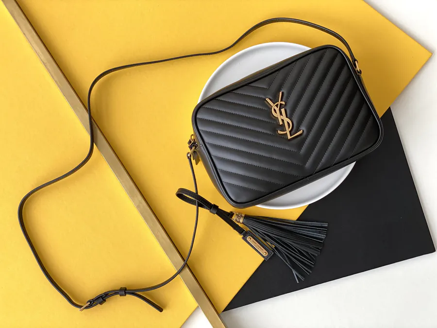 Classic Saint Laurent YSL Premium Leather Camera Bag