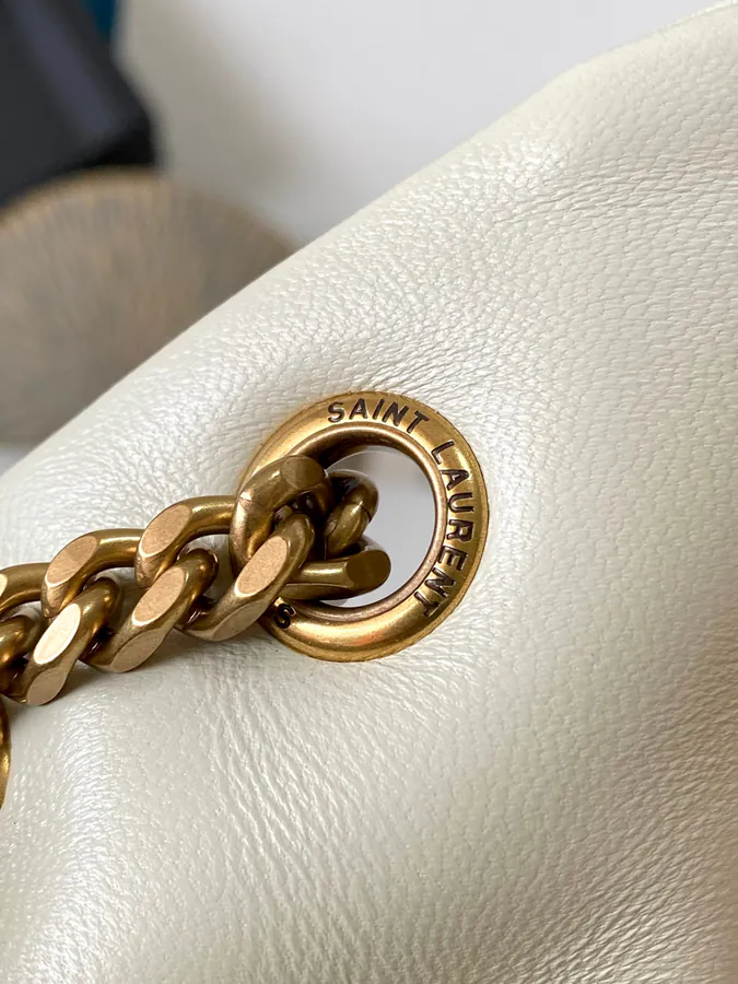 Calyposo Chain Bag Italian Lamb Leather, Y Brand Logo and Hardware