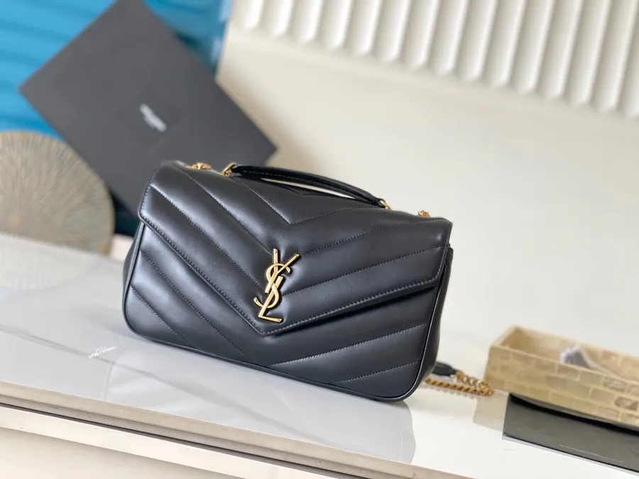 Lou Lou Large Bucket Bag with Grained Calfskin
