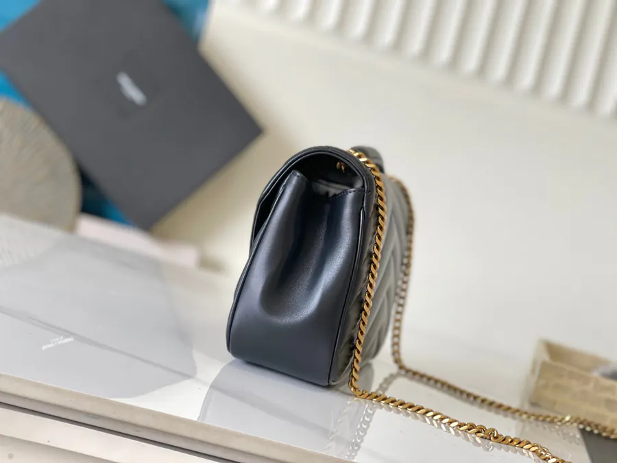 Lou Lou Large Bucket Bag with Grained Calfskin