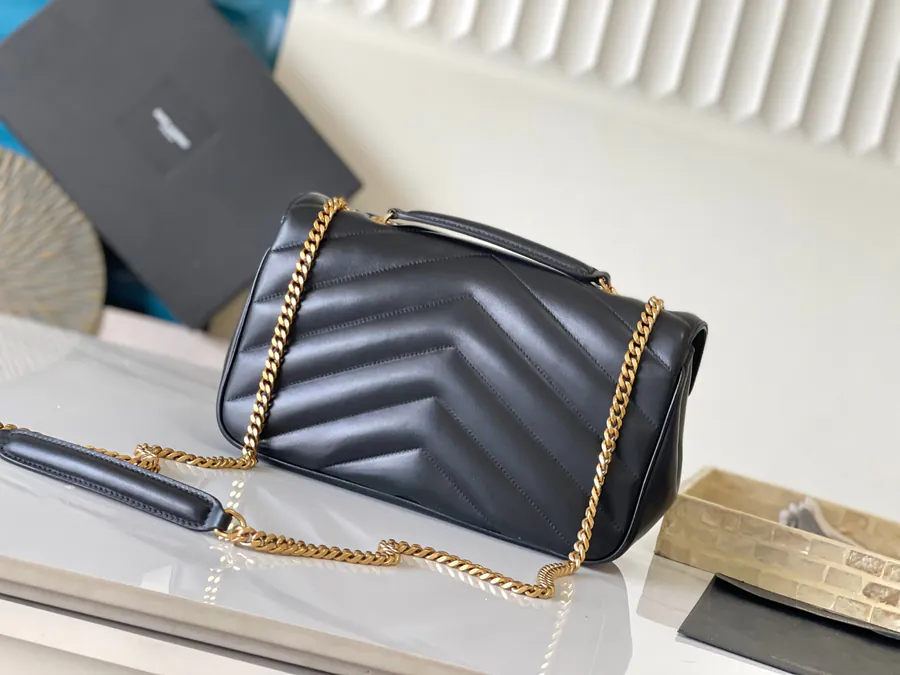 Lou Lou Large Bucket Bag with Grained Calfskin