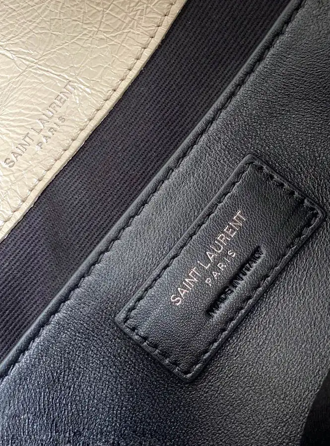 YSL Saint Laurent Premium Original Calfskin Series P680 Mini Clutch with Silver Chain and D Clasp