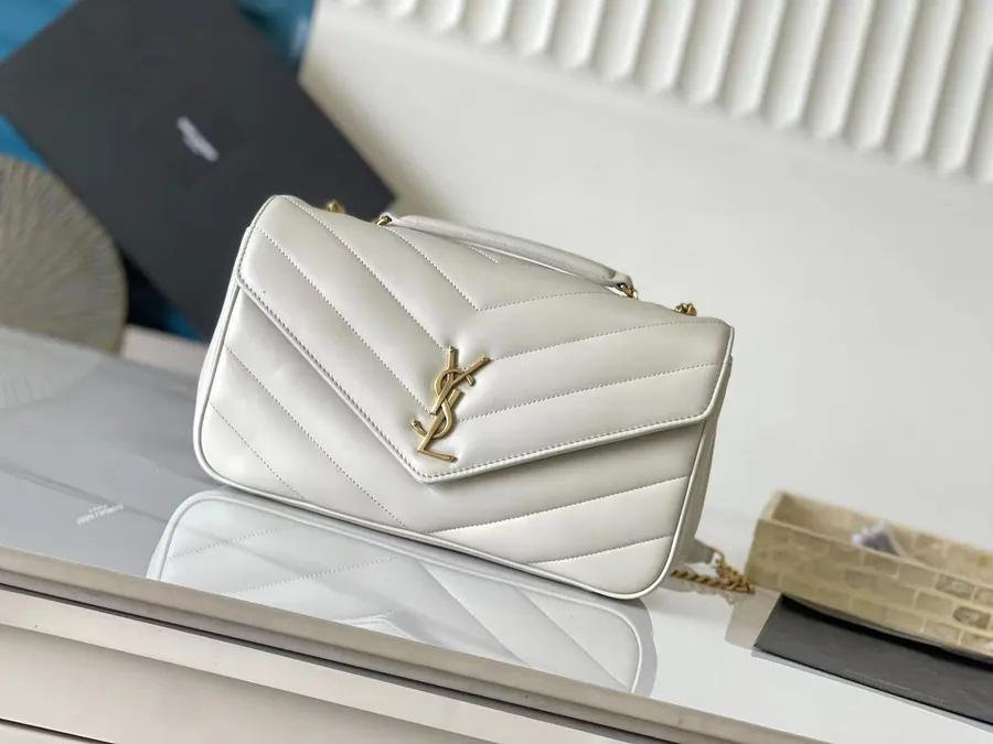 Loulou Large Envelope Bag with Grained Calfskin