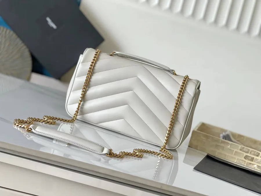 Loulou Large Envelope Bag with Grained Calfskin