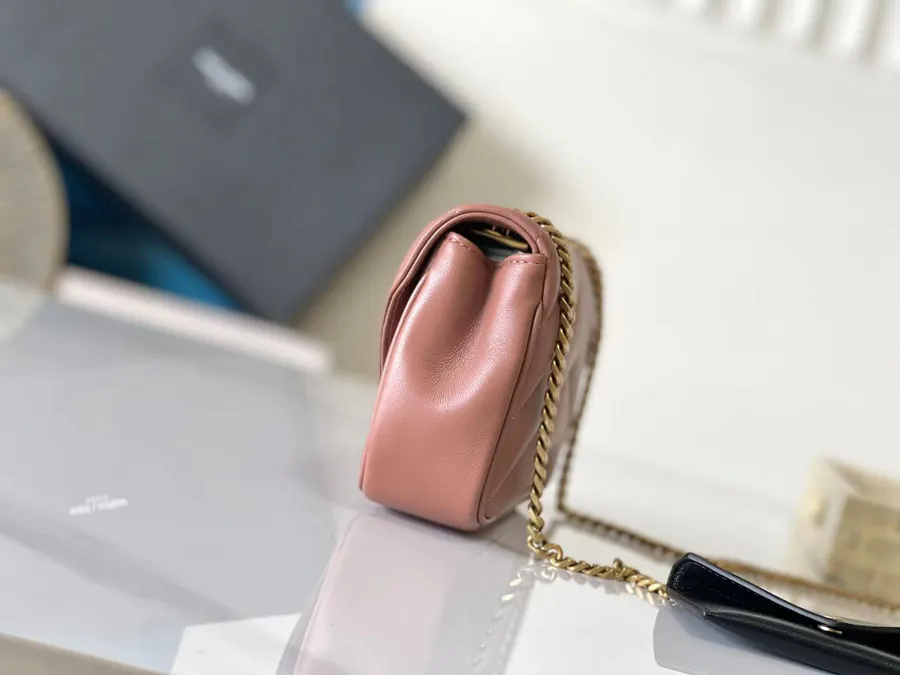 Lou Lou Mini Envelope Handbag in Grained Calfskin
