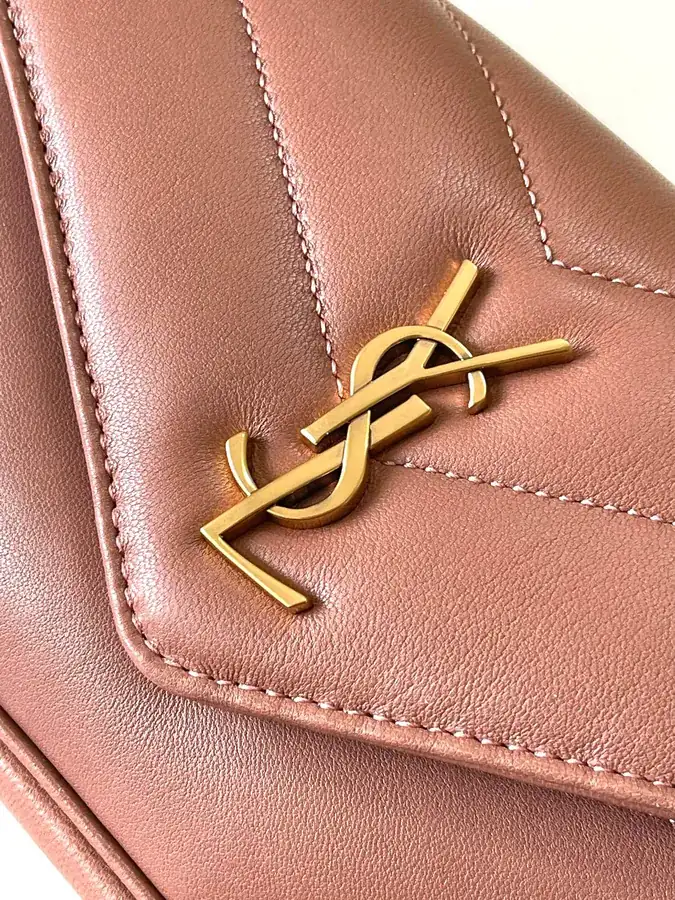 Lou Lou Mini Envelope Handbag in Grained Calfskin