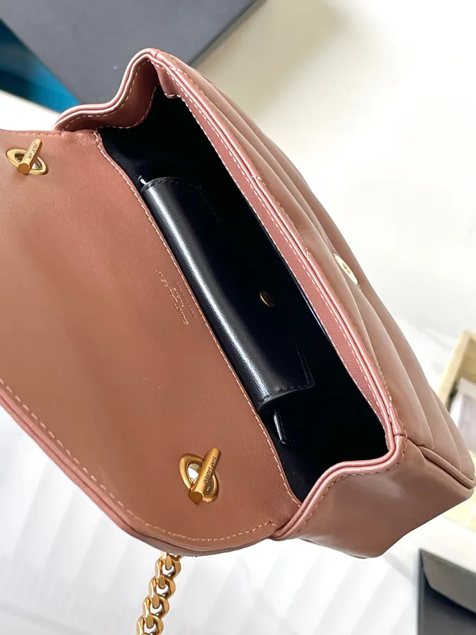 Lou Lou Mini Envelope Handbag in Grained Calfskin
