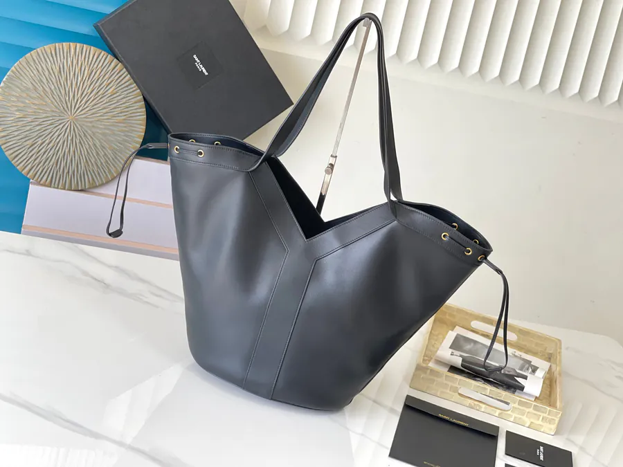 Y Large Grained Calfskin Hobo Bag
