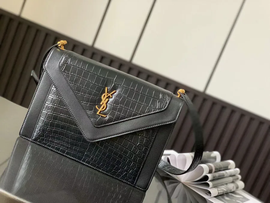 YSL Premium Original Leather Square Check Tote
