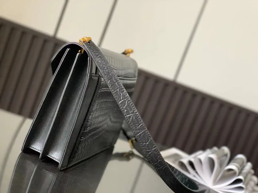 YSL Premium Original Leather Square Check Tote