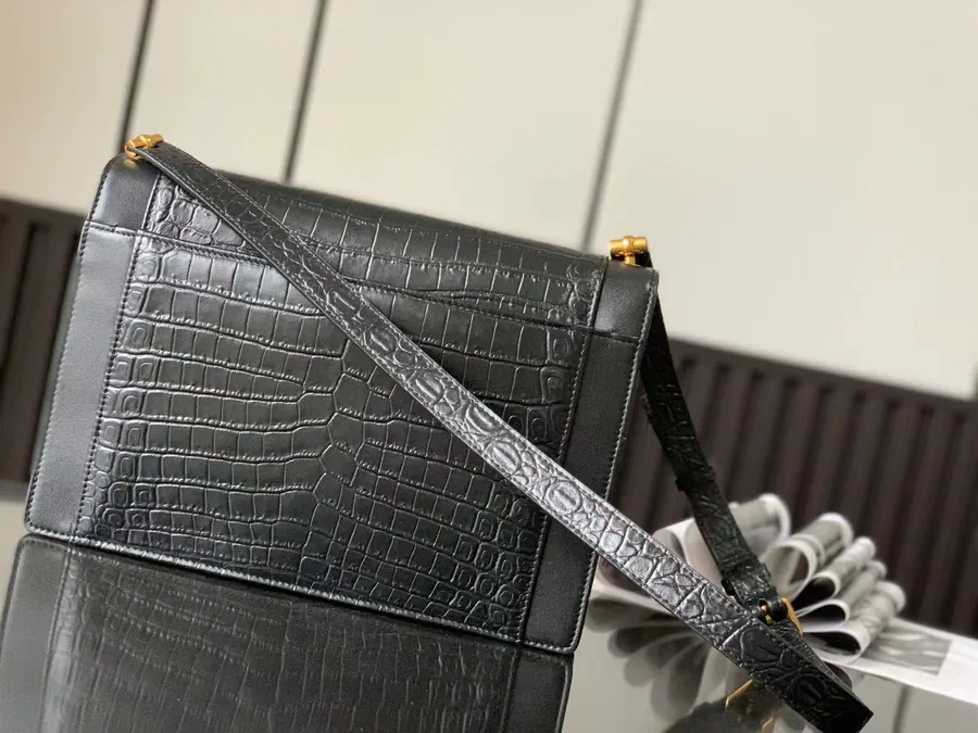 YSL Premium Original Leather Square Check Tote