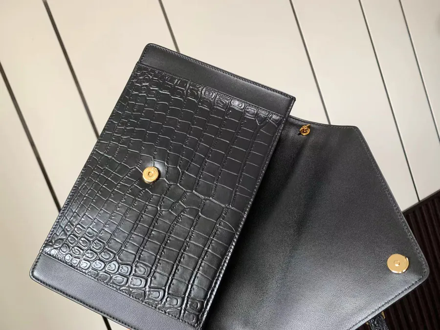 YSL Premium Original Leather Square Check Tote