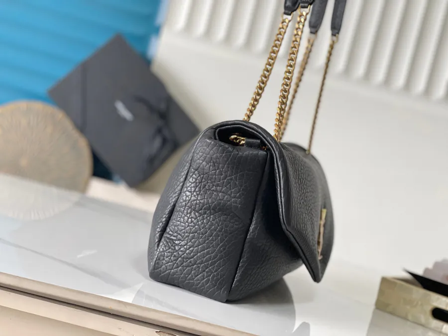 CalyPSO Elephant Pattern Calfskin Chain Bag