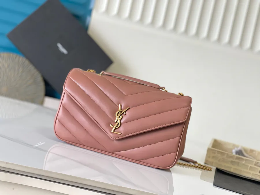 Lou Lou Large Bucket Bag with Grained Calfskin